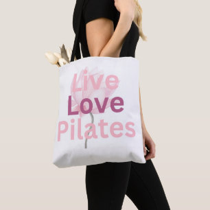 Leef Liefde Pilates Lotus Welzijn Kalm Cadeau voor Draagtas