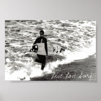 Leef. Liefde. Surf. Poster