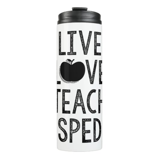 Leef. Liefde. Teach. SPED. Tumber Thermosbeker (Voorkant)