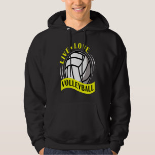 Leef Liefde Volleybal Set Spike Blok Sport Net Bea Hoodie