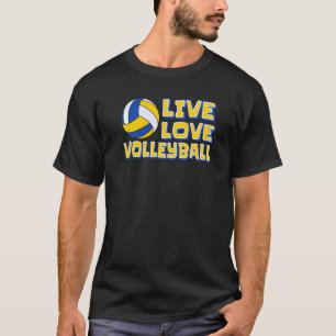 Leef Liefde Volleybal Speler Coach Team Trainer Vo T-shirt