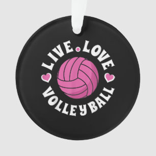 Leef Liefde Volleybal Voor Vrouwen Meisjes Volleyb Ornament