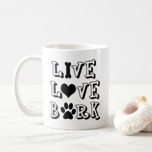 Leef Liever Blaff Cute Puppy Hondenliefhebber Koffiemok