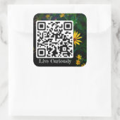 Leef merkwaardig sticker (Tas)