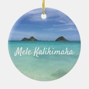 Leef met Aloha Hawaii Ceramic Ornament