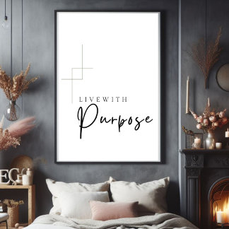 Leef met Doel Printable muurkunst, Perfect Poster