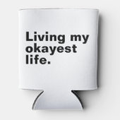 Leef mijn leukste leven. Grappig basic text design Blikjeskoeler (Voorkant)