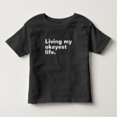 Leef mijn leukste leven. Grappig basic text design Kinder Shirts (Voorkant)