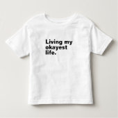Leef mijn leukste leven. Grappig basic text design Kinder Shirts (Voorkant)