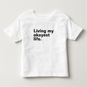 Leef mijn leukste leven. Grappig basic text design Kinder Shirts