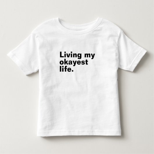 Leef mijn leukste leven. Grappig basic text design Kinder Shirts (Voorkant)