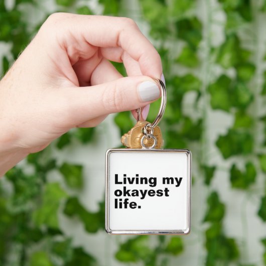 Leef mijn leukste leven. Grappig basic text design Sleutelhanger (Hand)