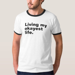 Leef mijn leukste leven. Grappig basic text design T-shirt