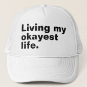 Leef mijn leukste leven. Grappig basic text design Trucker Pet (Voorkant)