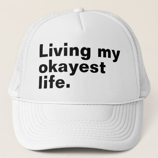 Leef mijn leukste leven. Grappig basic text design Trucker Pet (Voorkant)