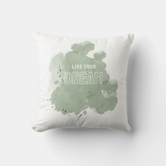 Leef naar je droom Watercolor Splash Collectie" Kussen