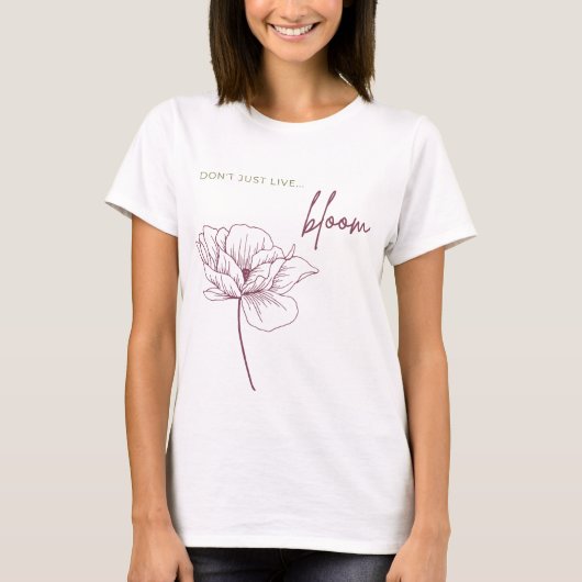 Leef niet alleen, Bloom T-shirt (Voorkant)