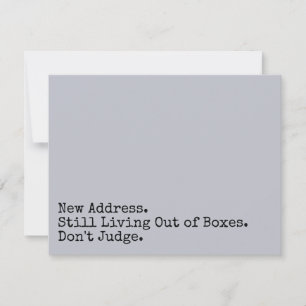 Leef nog steeds uit dozen, beoordeel Blue Kaart ni Notitiekaartje