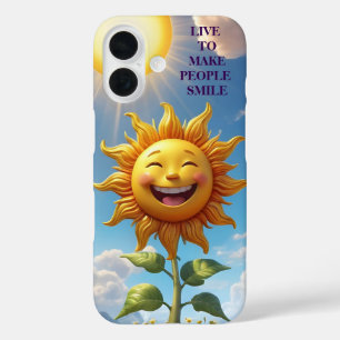 Leef om mensen te laten glimlachen iPhone 16 hoesje