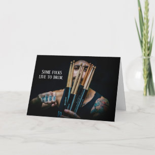 Leef om te drummen drummer beterschap kaart