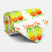 Leef op eilandtijd stropdas (Opgerold)