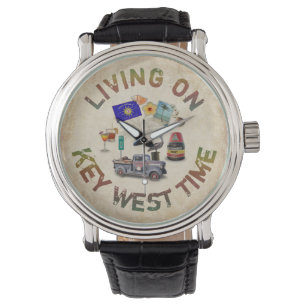 Leef op Key West Time Horloge