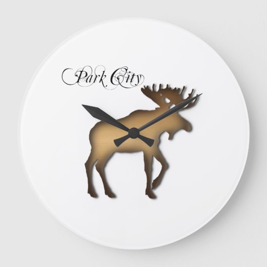 Leef op Park City Time Clock Grote Klok (Voorkant)