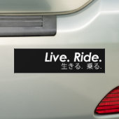 Leef. Ride. - Japans - Bike Decal Bumpersticker (Op auto)