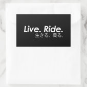 Leef. Rijden. Rechthoekige Sticker (Tas)