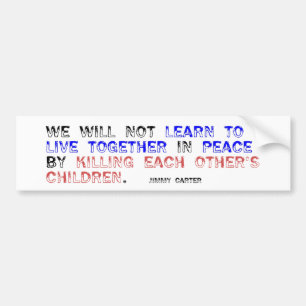 Leef samen in vrede bumpersticker