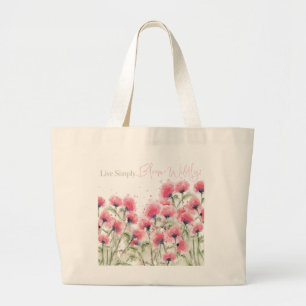 Leef simpel. Willy Bloom Grote Tote Bag