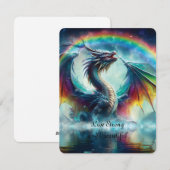 Leef sterk en mooi Dragon Rainbow Feestdagenkaart (Voorkant / Achterkant)