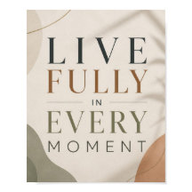 Leef Volledig in Elk Moment – Minimalistische Cita