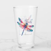 Leef vrij - artistieke libel glas (Achterkant)