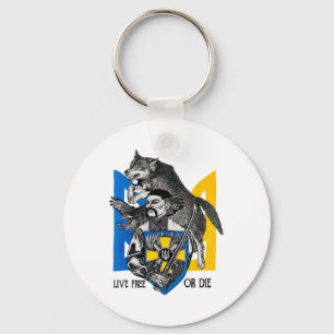 Leef-vrij Of Sterf Kozak Warrior Oekraïne Vlag Sleutelhanger