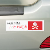 "Leef vrij, Vis hard!!" - Gepersonaliseerd Bumpersticker (Op auto)