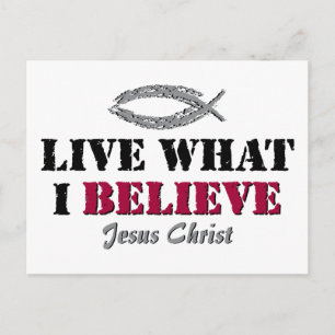 Leef wat ik geloof - Jezus Christus Briefkaart