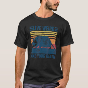 Leef Weird Fake Je Dood Cool Grafisch Geweldig Op T-shirt