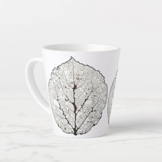 Leefblad van Aspen 1 Latte Mok (Linkerhoek)