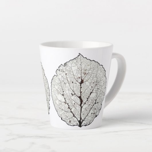 Leefblad van Aspen 1 Latte Mok (Rechterhoek)