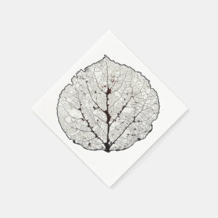 Leefblad van Aspen Skeleton 1 Servetten