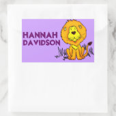 Leefboek bord naam paars id label sticker (Tas)