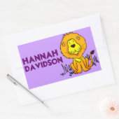 Leefboek bord naam paars id label sticker (Envelop)