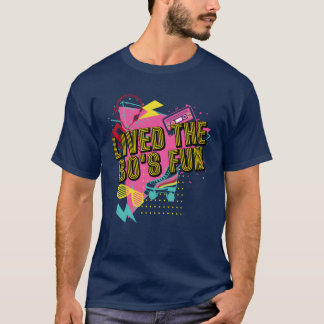 Leefde de jaren 80 Leuk 1980 Radhrowback Kostuumfe T-shirt