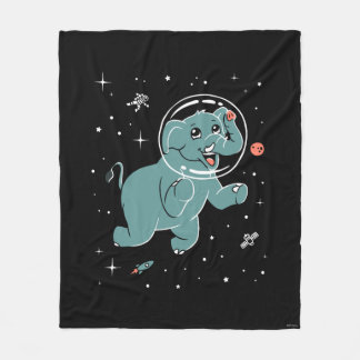 Leefdieren in de ruimte fleece deken