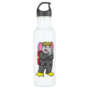 Leefmiddel als duiker met duikbril waterfles