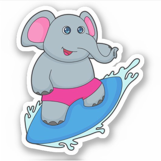 Leefmiddel als Surfer met Surfboard Sticker (Voorkant)