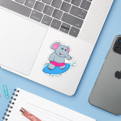 Leefmiddel als Surfer met Surfboard Sticker (Laptop met iPhone)