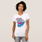 Leefmiddel als Surfer met Surfboard T-shirt (Voorkant volledig)