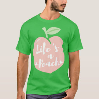 Leeft een Peach Inspirerend Quote T-shirt
